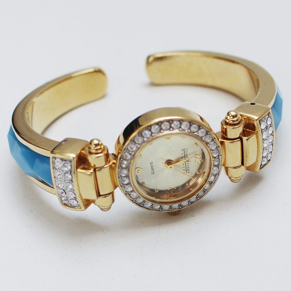 Joan Rivers Simulated Chalcedony Bangle Watch